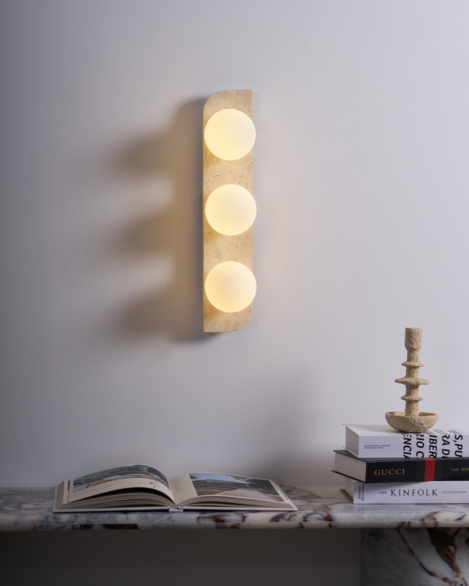 Elysian Travertine Plug-In Wall Light, Plug-In Wall Sconce, detail 60
