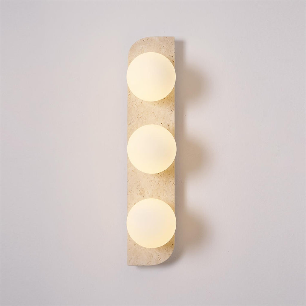 Elysian Travertine Wall Light, Hardwired Wall Sconce, detail 66