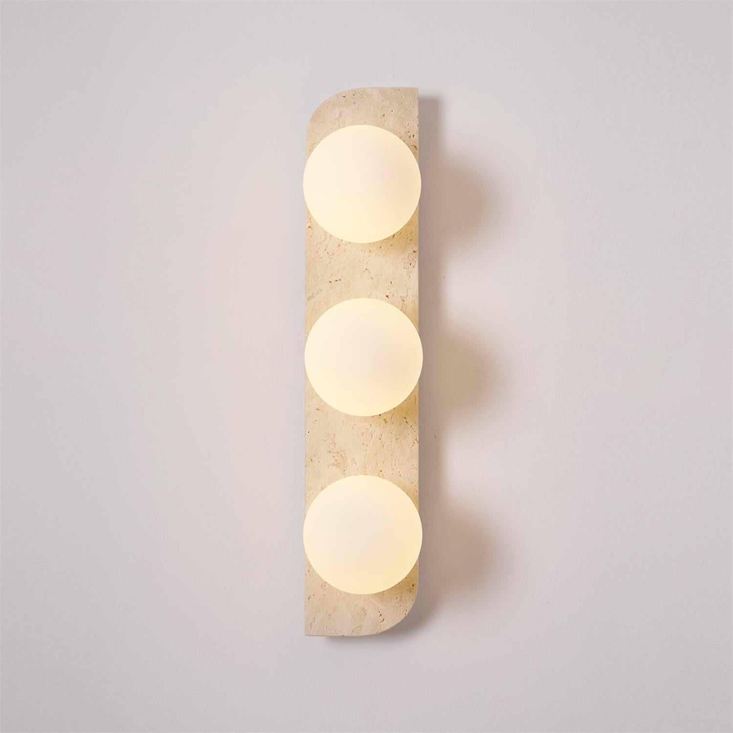 Elysian Travertine Wall Light, Hardwired Wall Sconce, detail 66