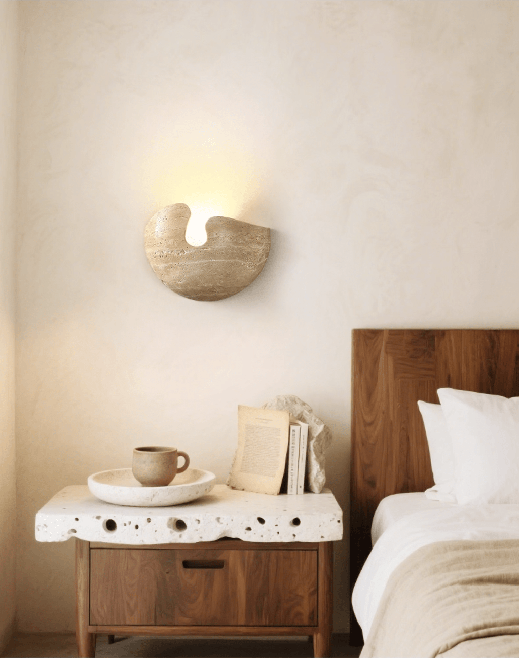 Nesa Stone Wall Light, Hardwired Wall Sconce, detail 10