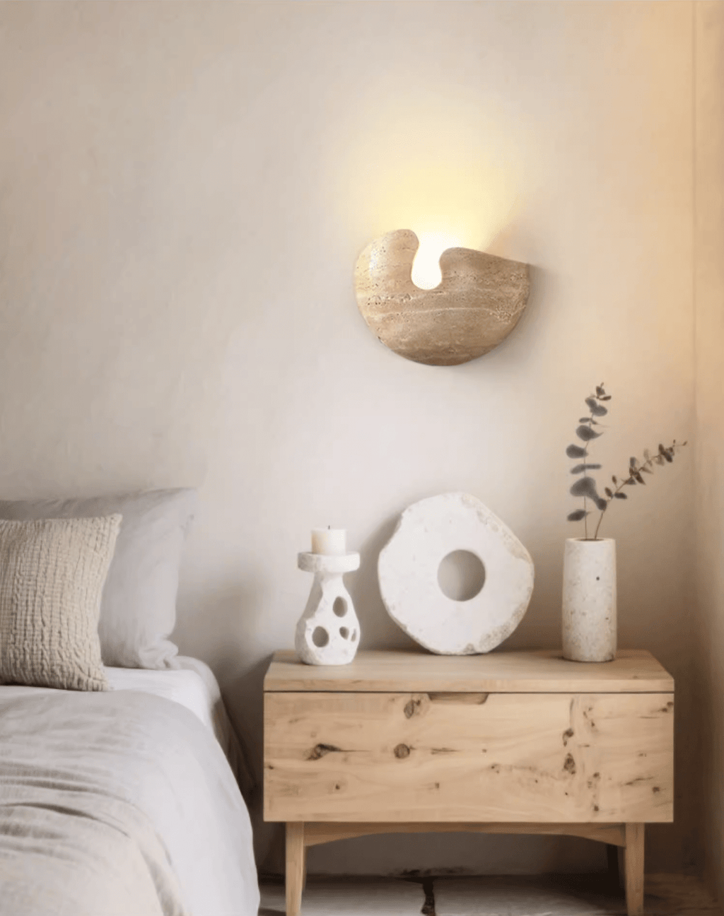 Nesa Stone Wall Light, Hardwired Wall Sconce, detail 4