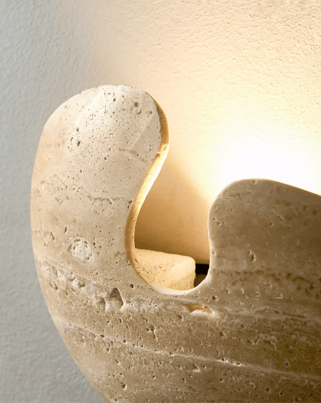 Nesa Stone Wall Light, Hardwired Wall Sconce, detail 5