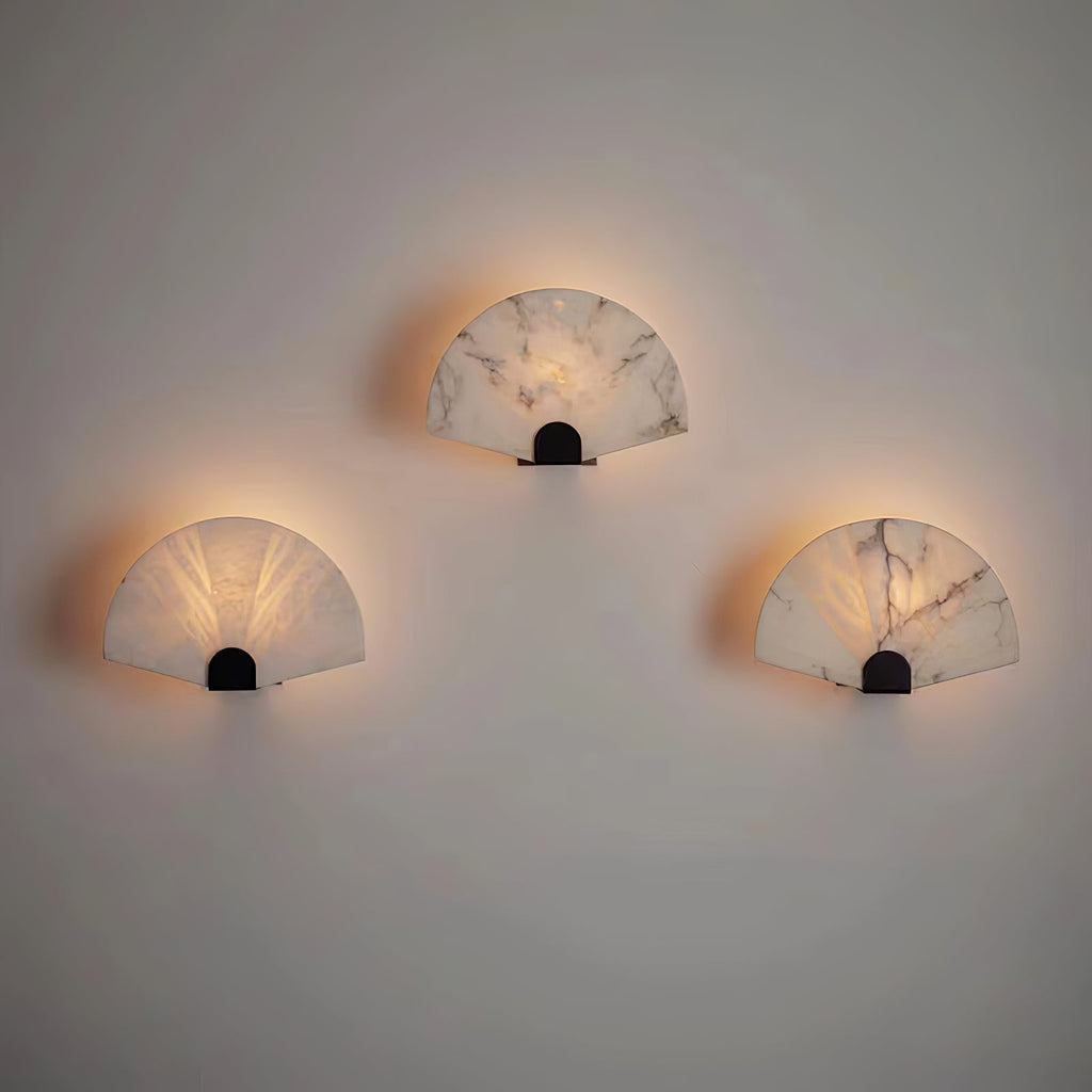 Nevora Alabaster Wall Light, Hardwired Wall Sconce, detail 5