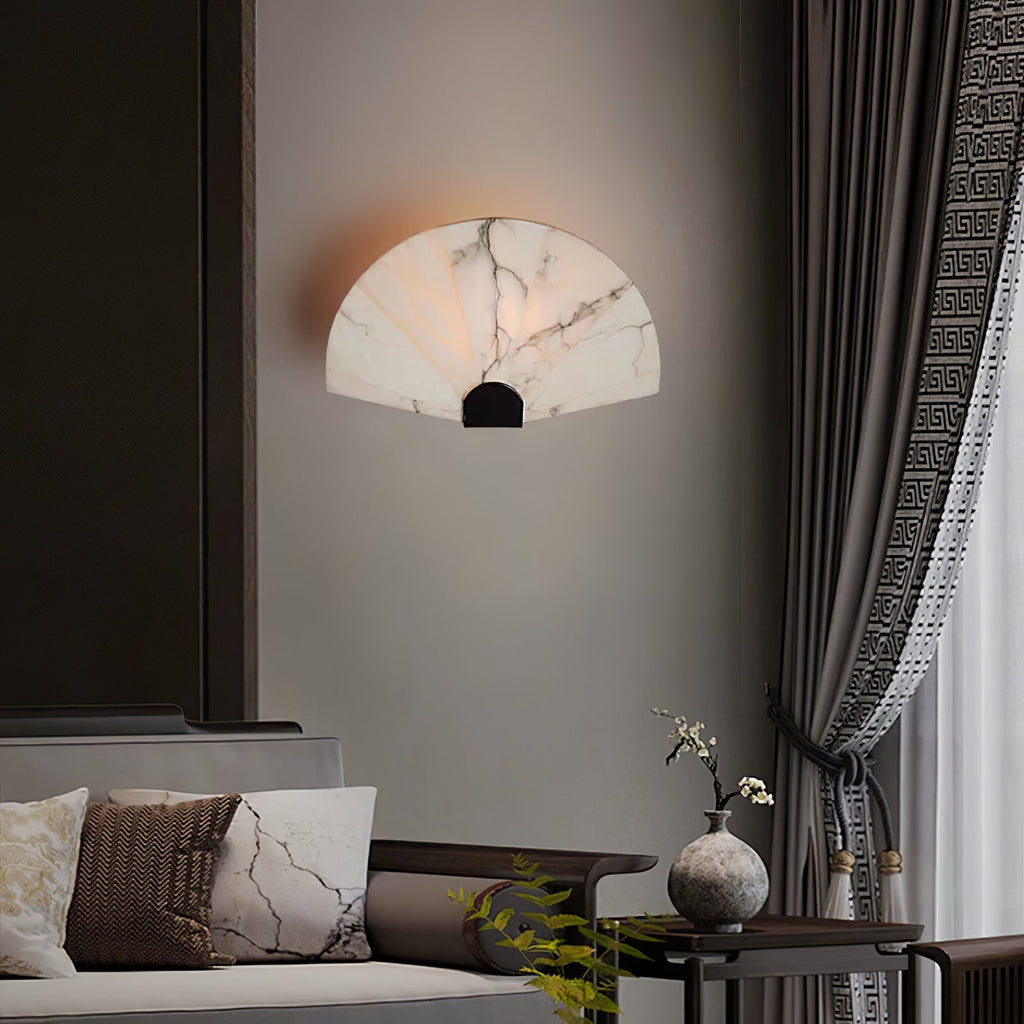 Nevora Alabaster Wall Light, Hardwired Wall Sconce, detail 3