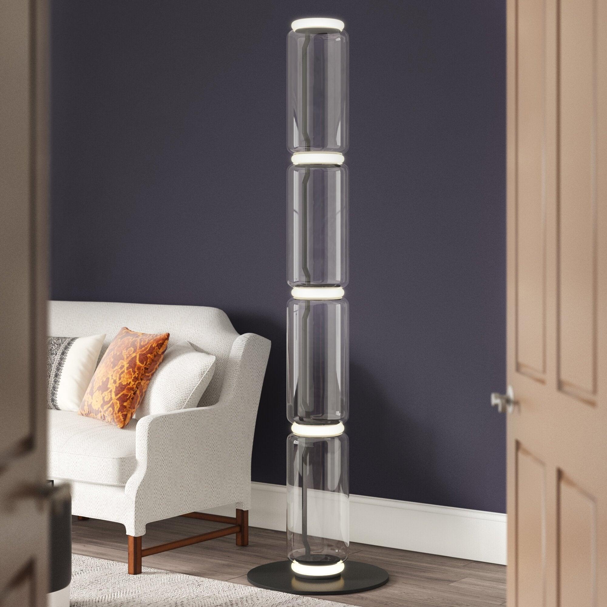 Bamboo Glass Floor Light, Floor Lamp, detail 10