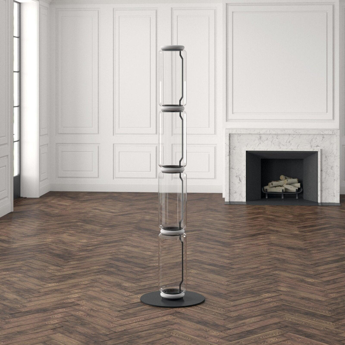 Bamboo Glass Floor Light, Floor Lamp, detail 29