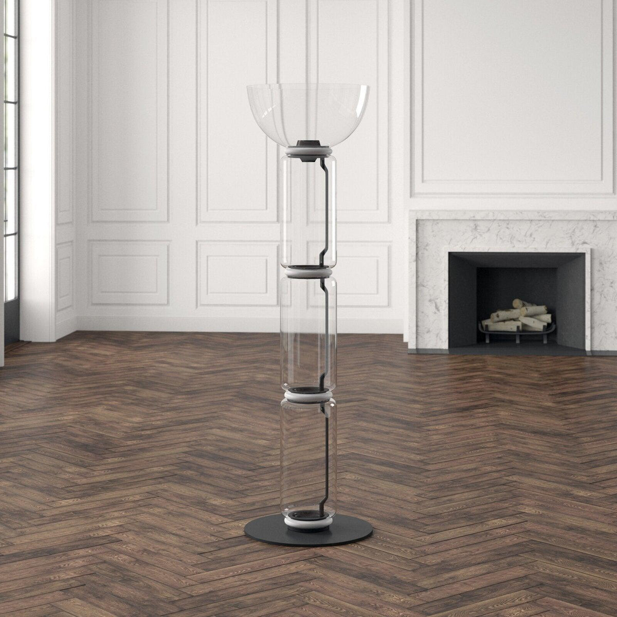 Bamboo Glass Floor Light, Floor Lamp, detail 17