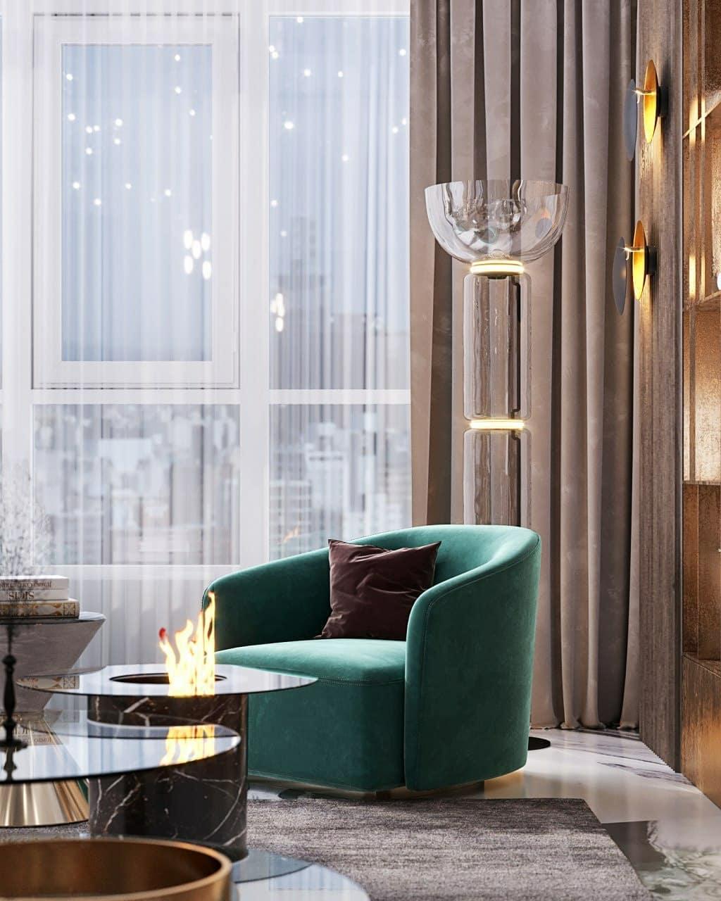 Bamboo Glass Floor Light, Floor Lamp, detail 38