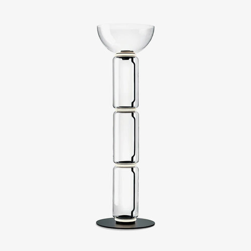 Bamboo Glass Floor Light, Floor Lamp, ∅ 13.8″ x H 38.2″