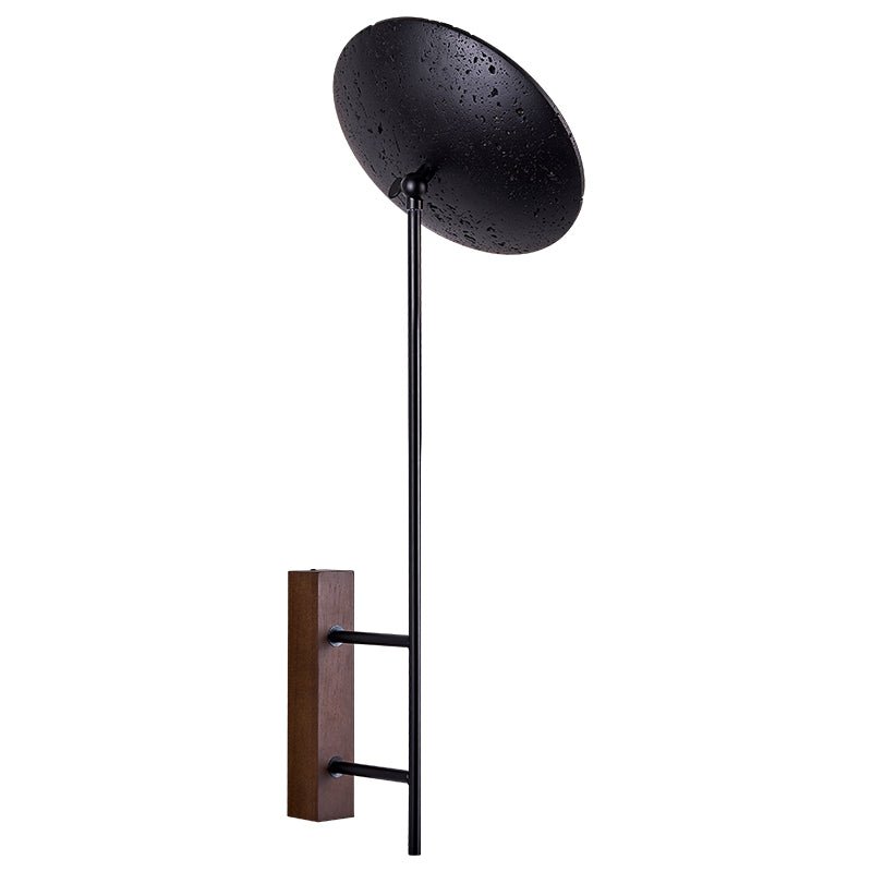 Noctara Black Travertine Wall Light, Hardwired Wall Sconce, detail 17