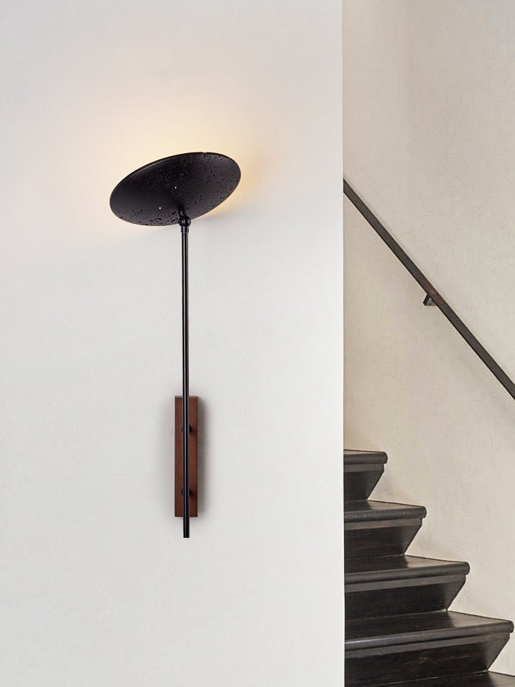 Noctara Black Travertine Wall Light, Hardwired Wall Sconce, detail 11