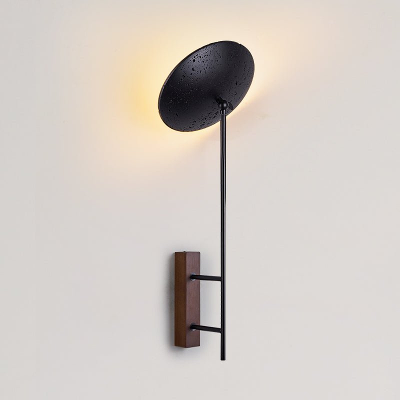 Noctara Black Travertine Wall Light, Hardwired Wall Sconce, detail 15