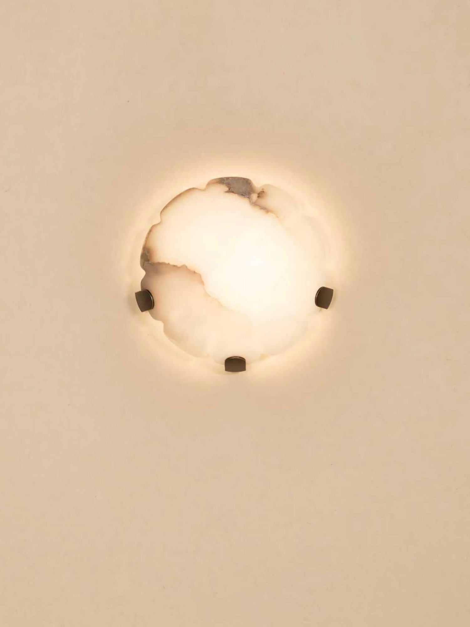 Noema Alabaster Wall Light, Hardwired Wall Sconce, detail 3