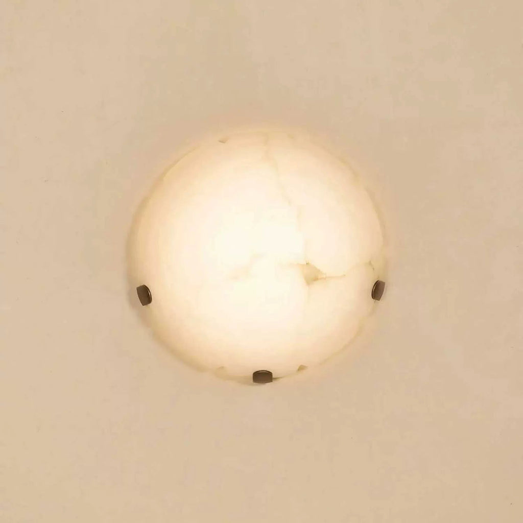 Noema Alabaster Wall Light, Hardwired Wall Sconce, detail 6