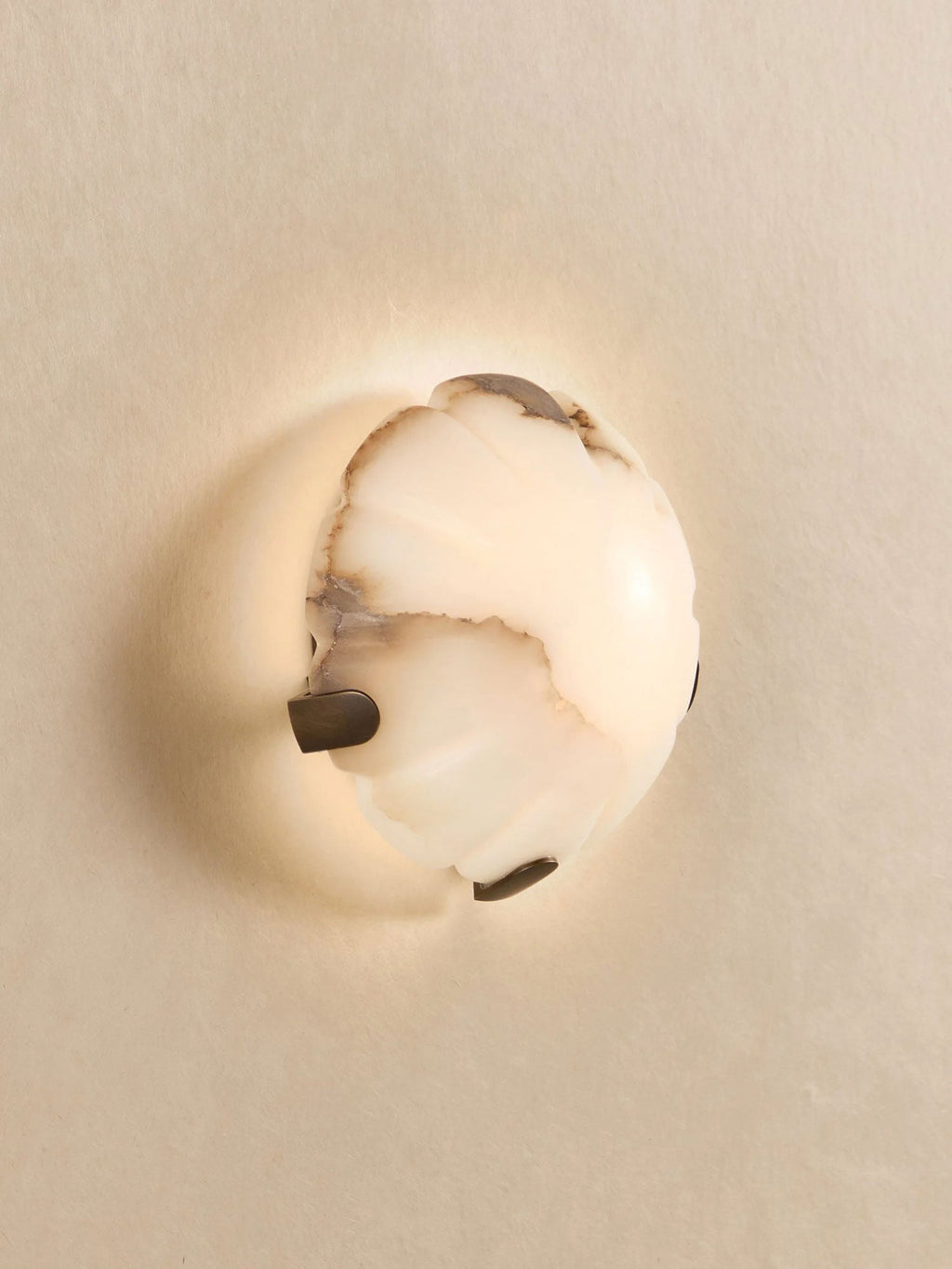 Noema Alabaster Wall Light, Hardwired Wall Sconce, detail 5