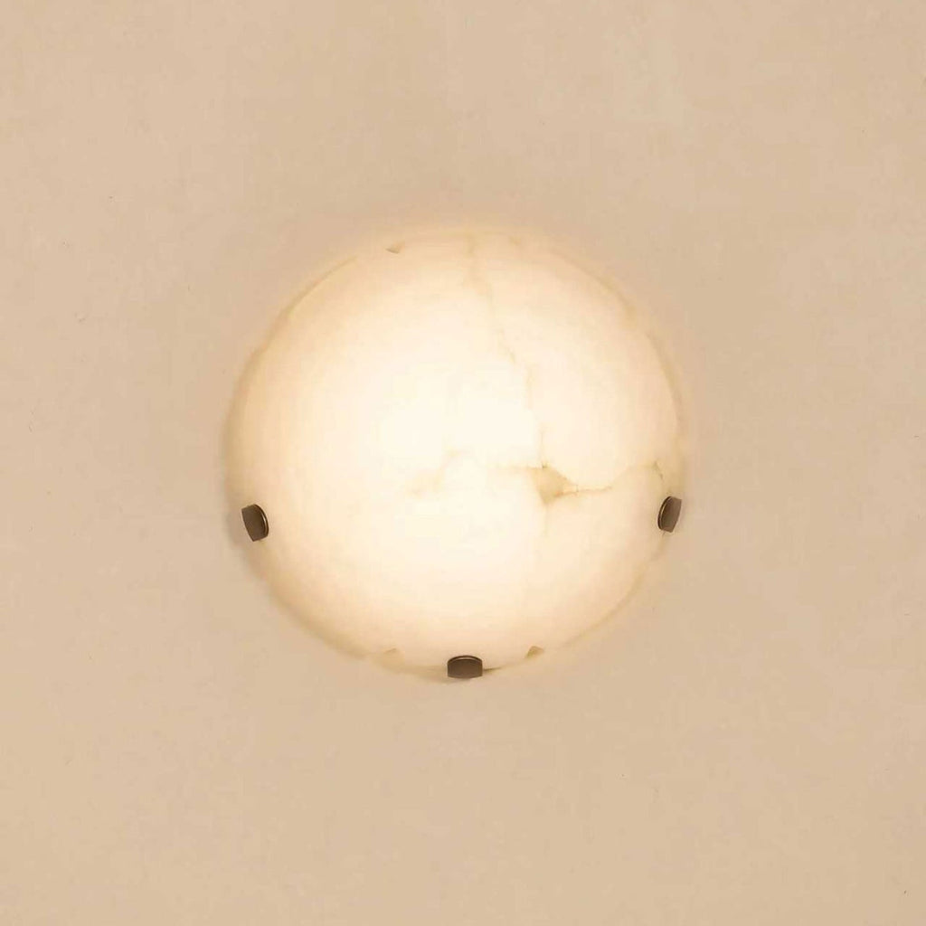 Noema Alabaster Wall Light, Hardwired Wall Sconce, detail 12