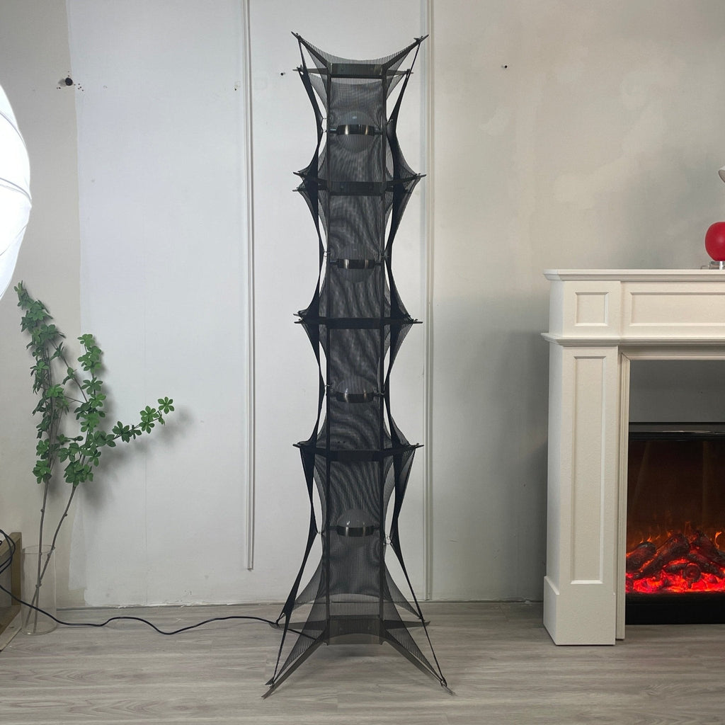 Noir Mesh Tower Floor Light, Floor Lamp, detail 3