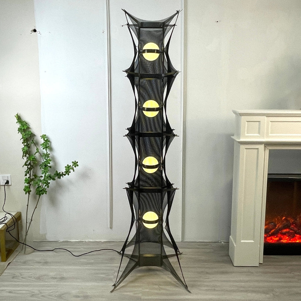 Noir Mesh Tower Floor Light, Floor Lamp, detail 7