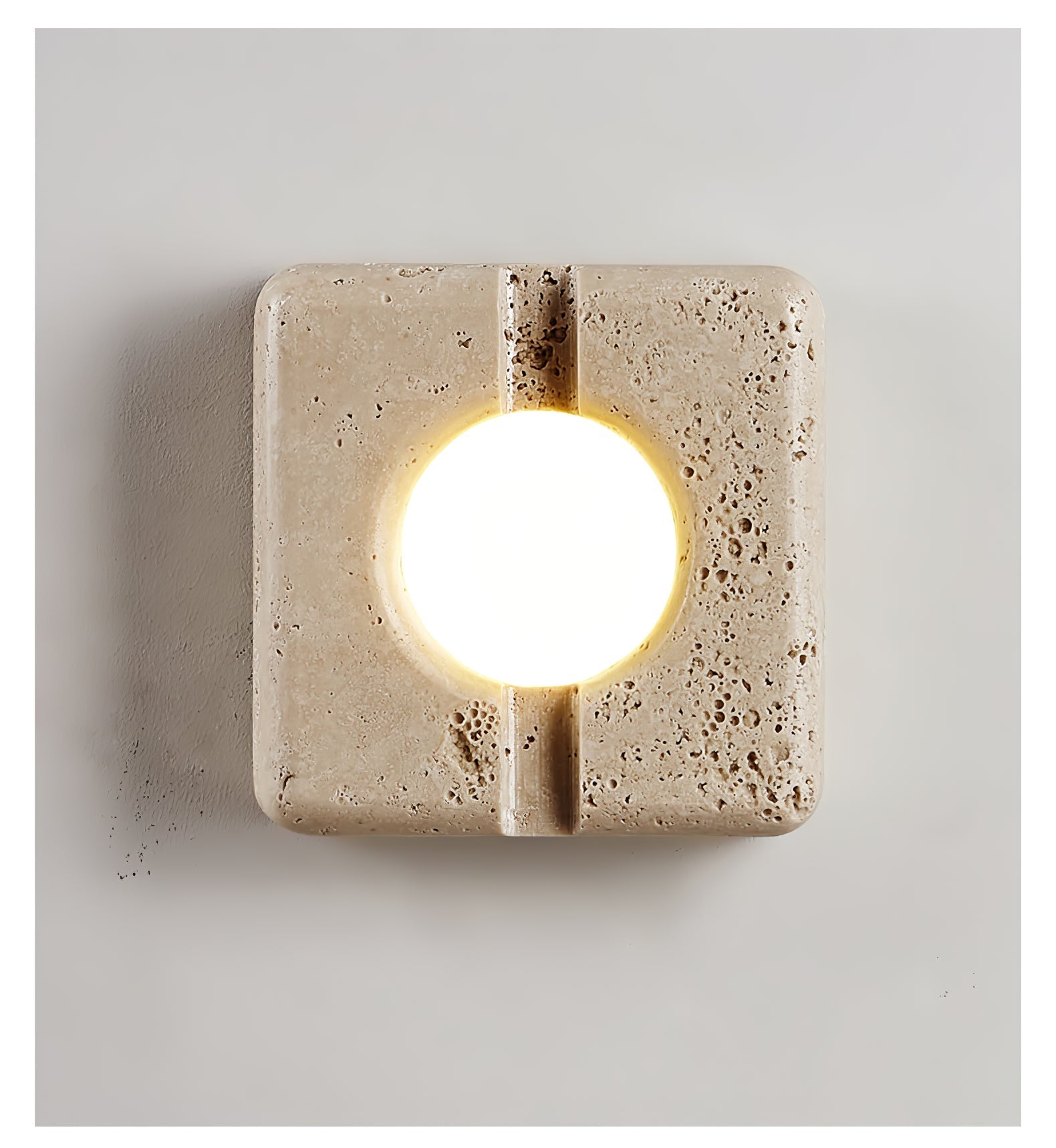 Nora Travertine Wall Light, Hardwired Wall Sconce, detail 12