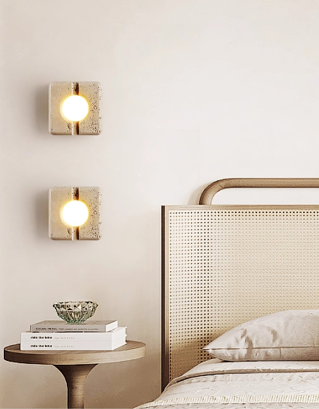 Nora Travertine Wall Light, Hardwired Wall Sconce, detail 7