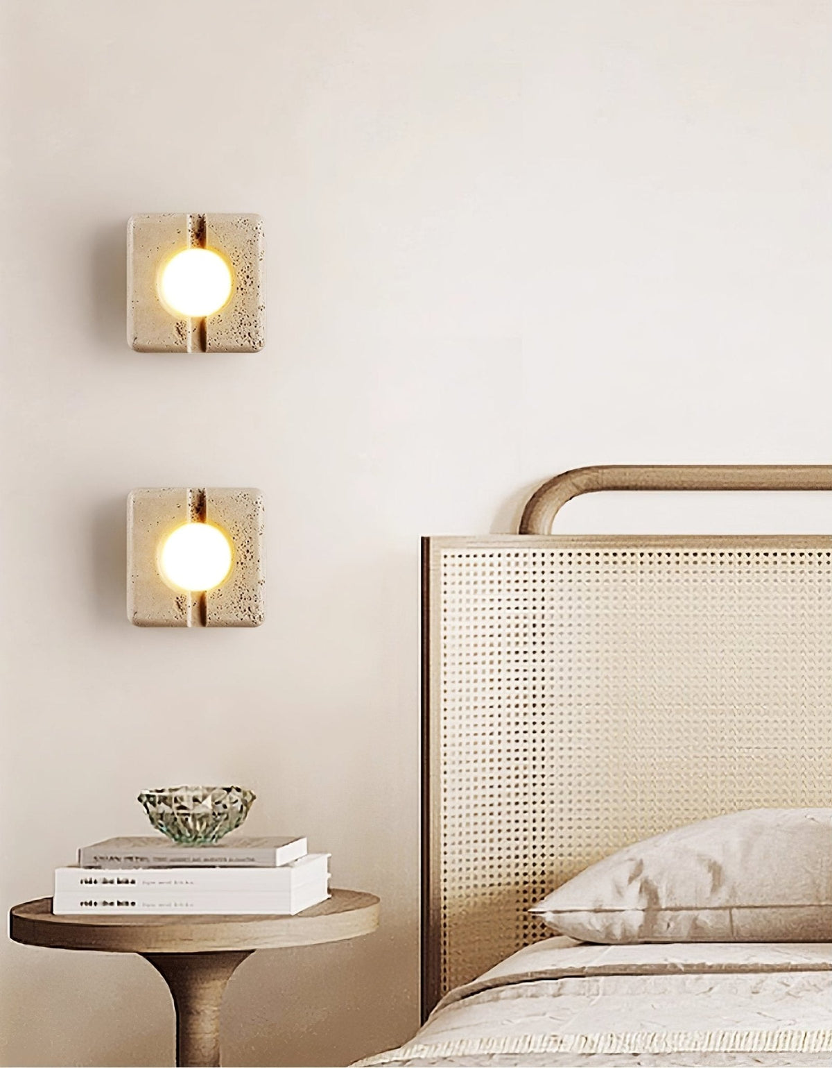 Nora Travertine Wall Light, Hardwired Wall Sconce, detail 7