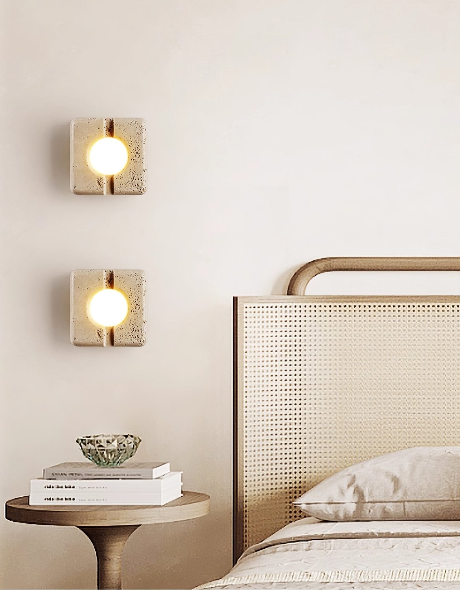 Nora Travertine Wall Light, Hardwired Wall Sconce, detail 7