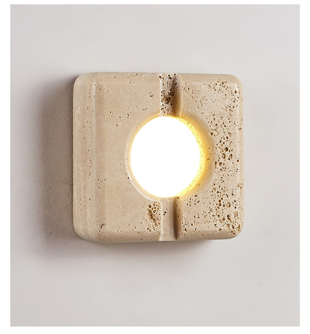 Nora Travertine Wall Light, Hardwired Wall Sconce, detail 11