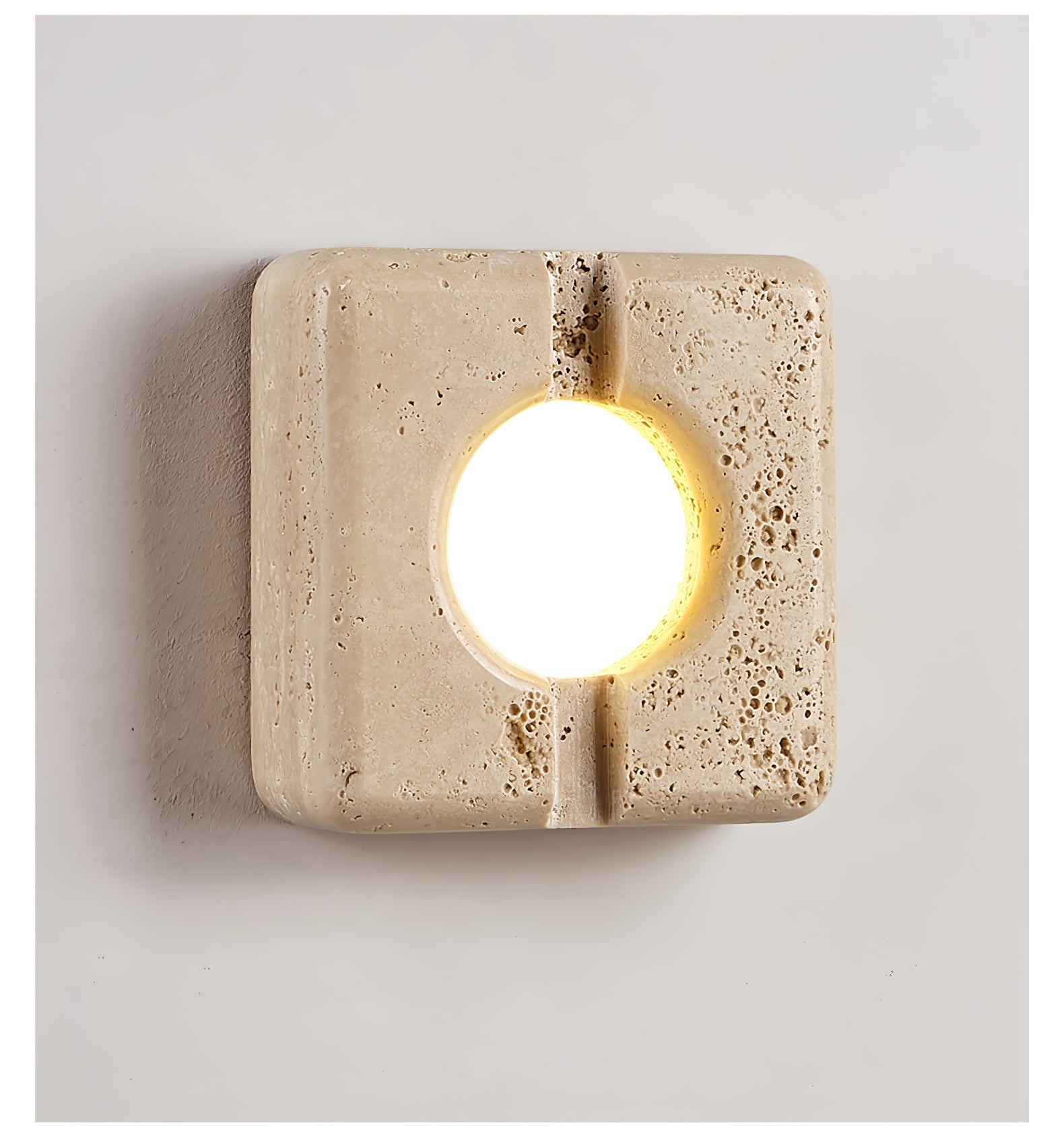 Nora Travertine Wall Light, Hardwired Wall Sconce, detail 11