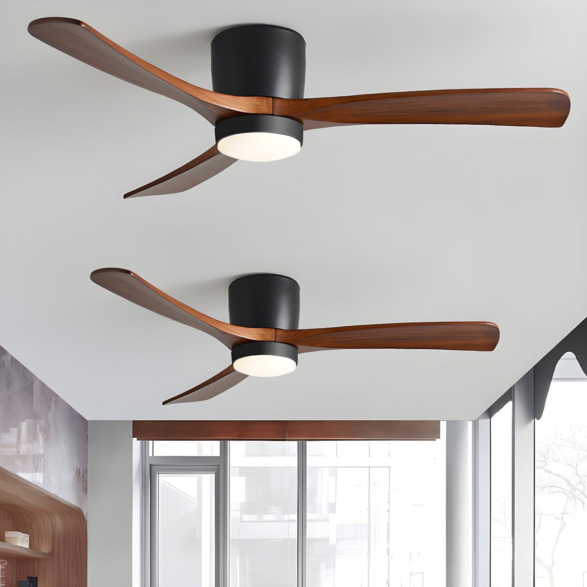 Nordic Wooden Ceiling Fan Light detail view 9