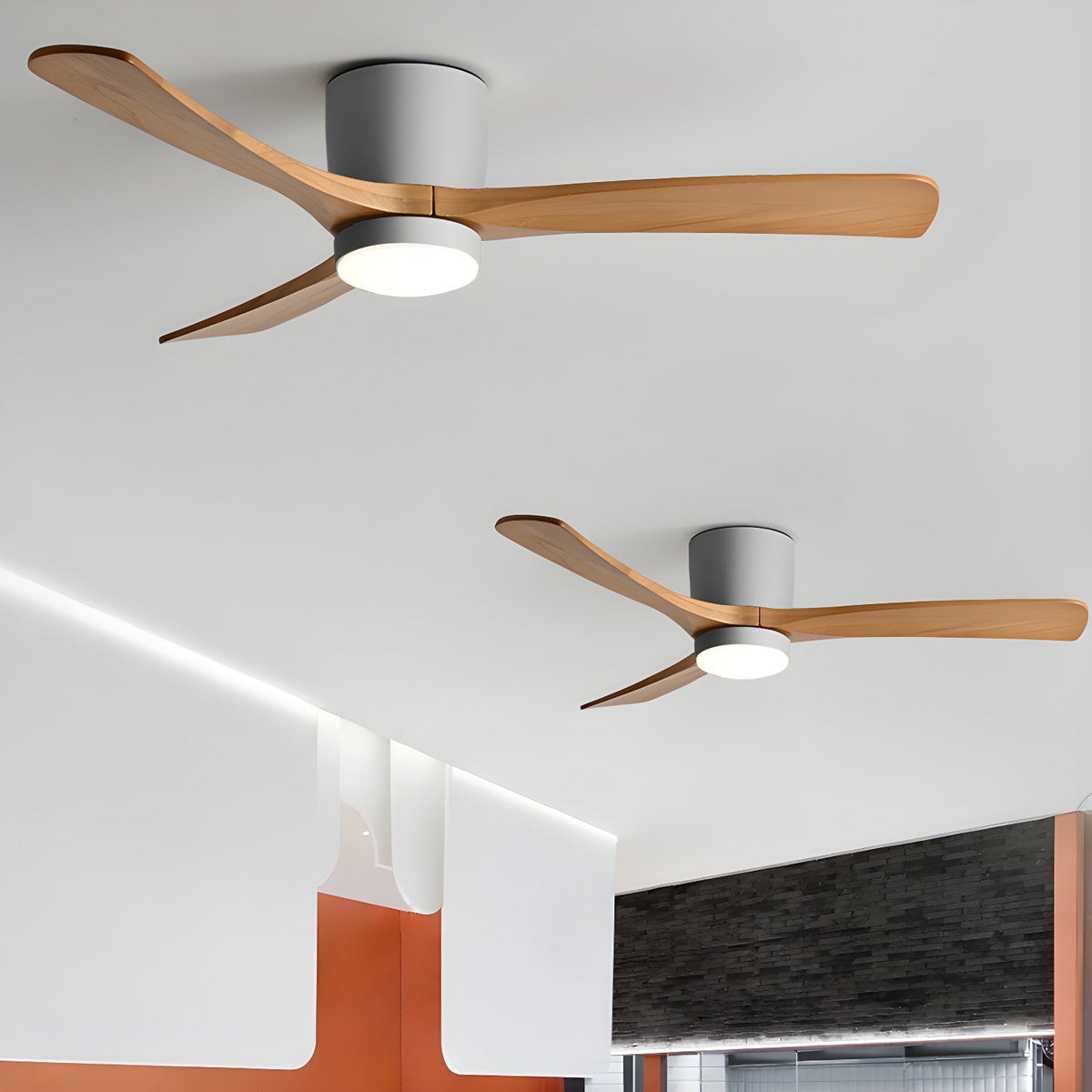 Nordic Wooden Ceiling Fan Light detail view 6
