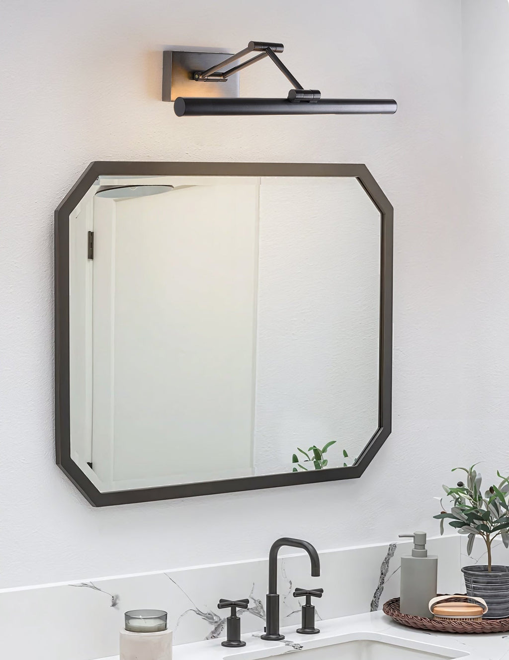 Noxmere Adjustable Vanity Wall Light, Bathroom Vanity Light, detail 6
