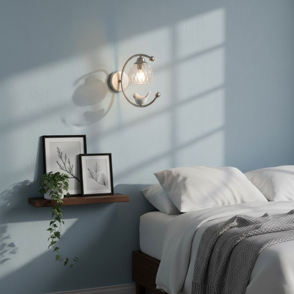 Nuvia Bird Wall Light, Hardwired Wall Sconce, detail 6