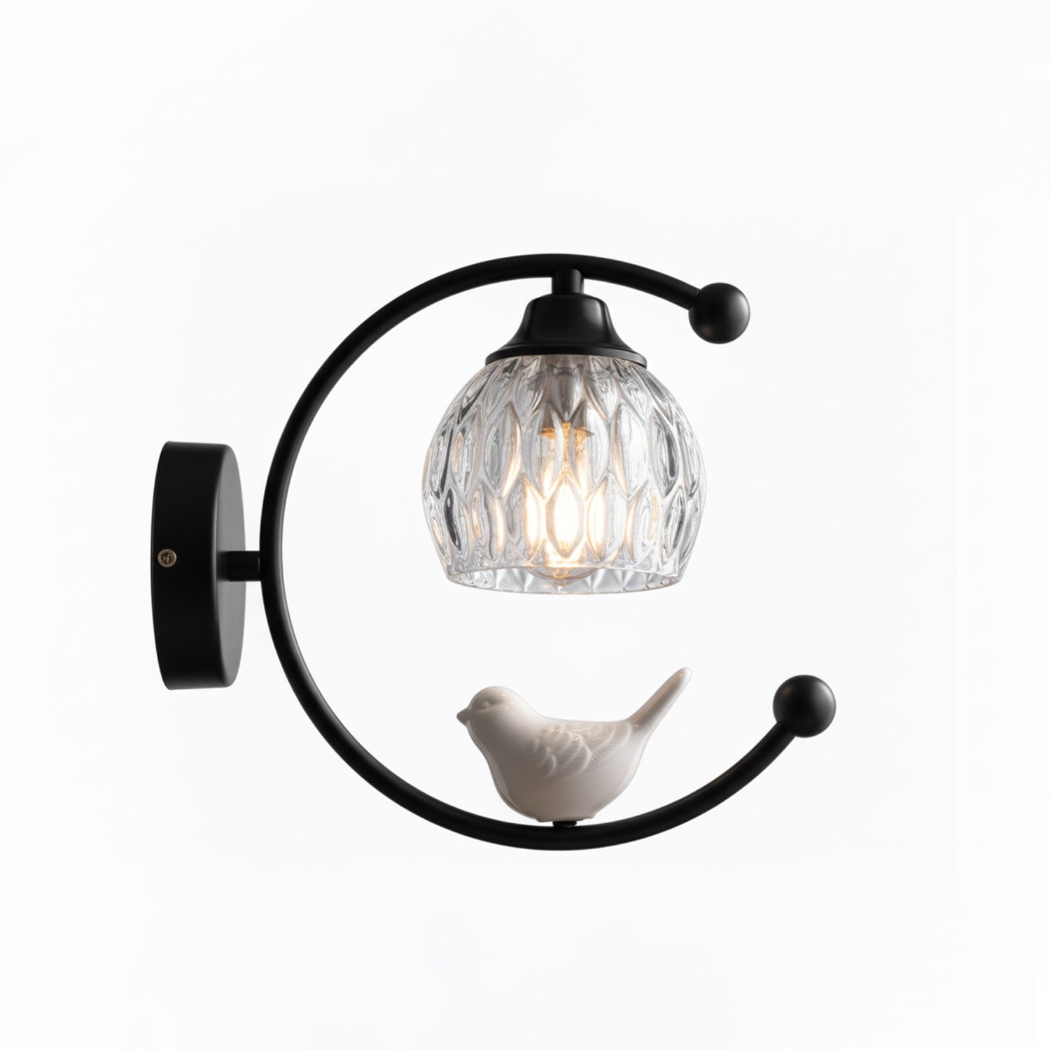 Nuvia Bird Wall Light, Hardwired Wall Sconce, detail 8