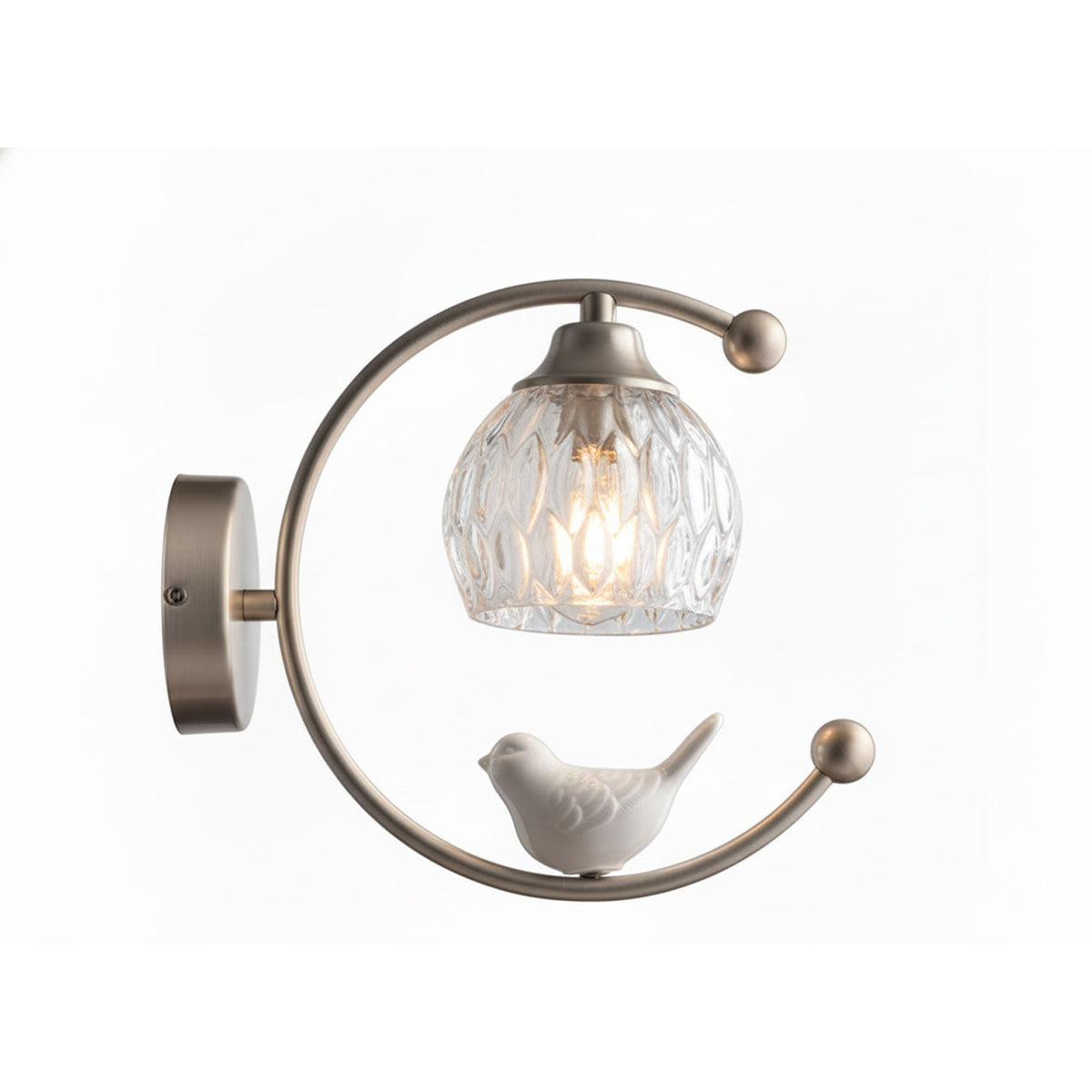 Nuvia Bird Wall Light, Hardwired Wall Sconce, detail 9