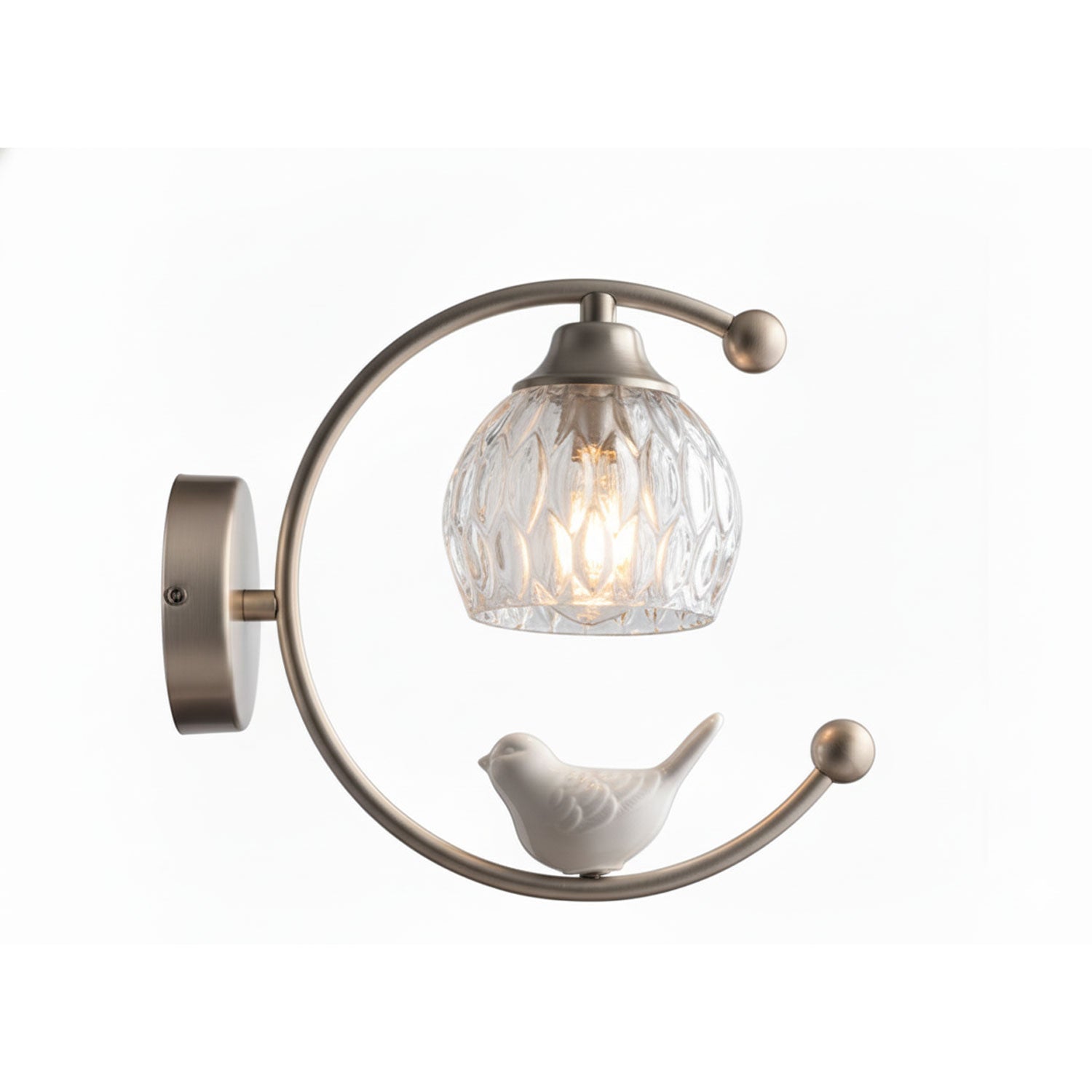 Nuvia Bird Wall Light, Hardwired Wall Sconce, detail 9