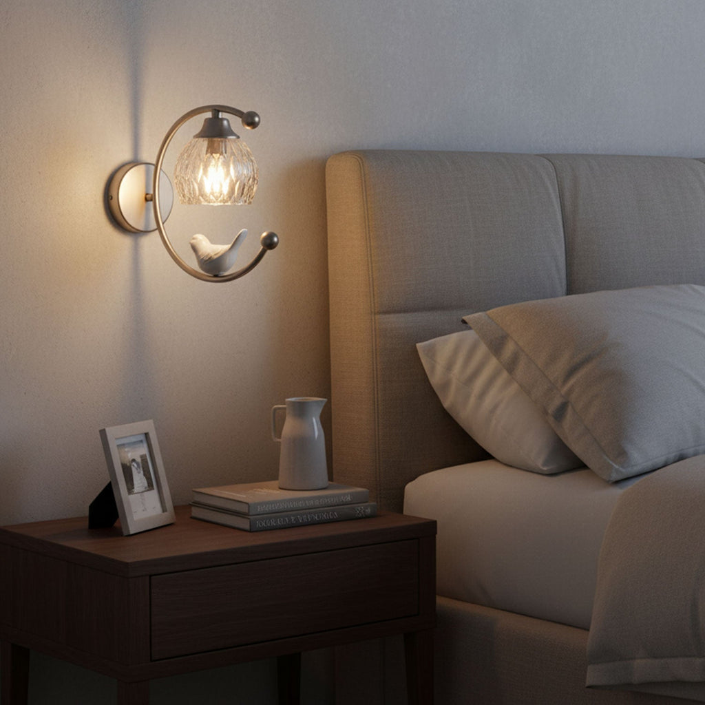 Nuvia Bird Wall Light, Hardwired Wall Sconce, detail 4