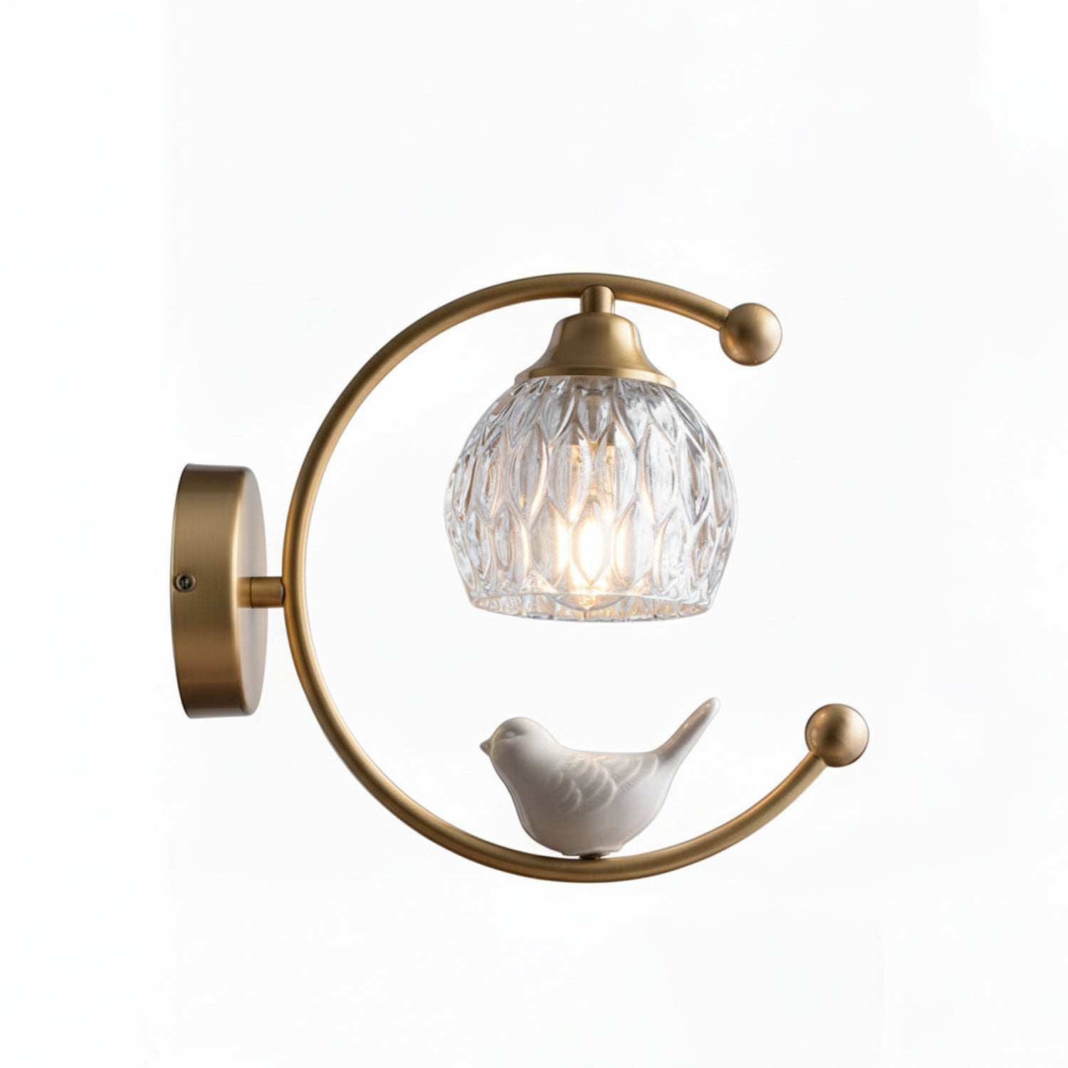 Nuvia Bird Wall Light, Hardwired Wall Sconce, detail 11