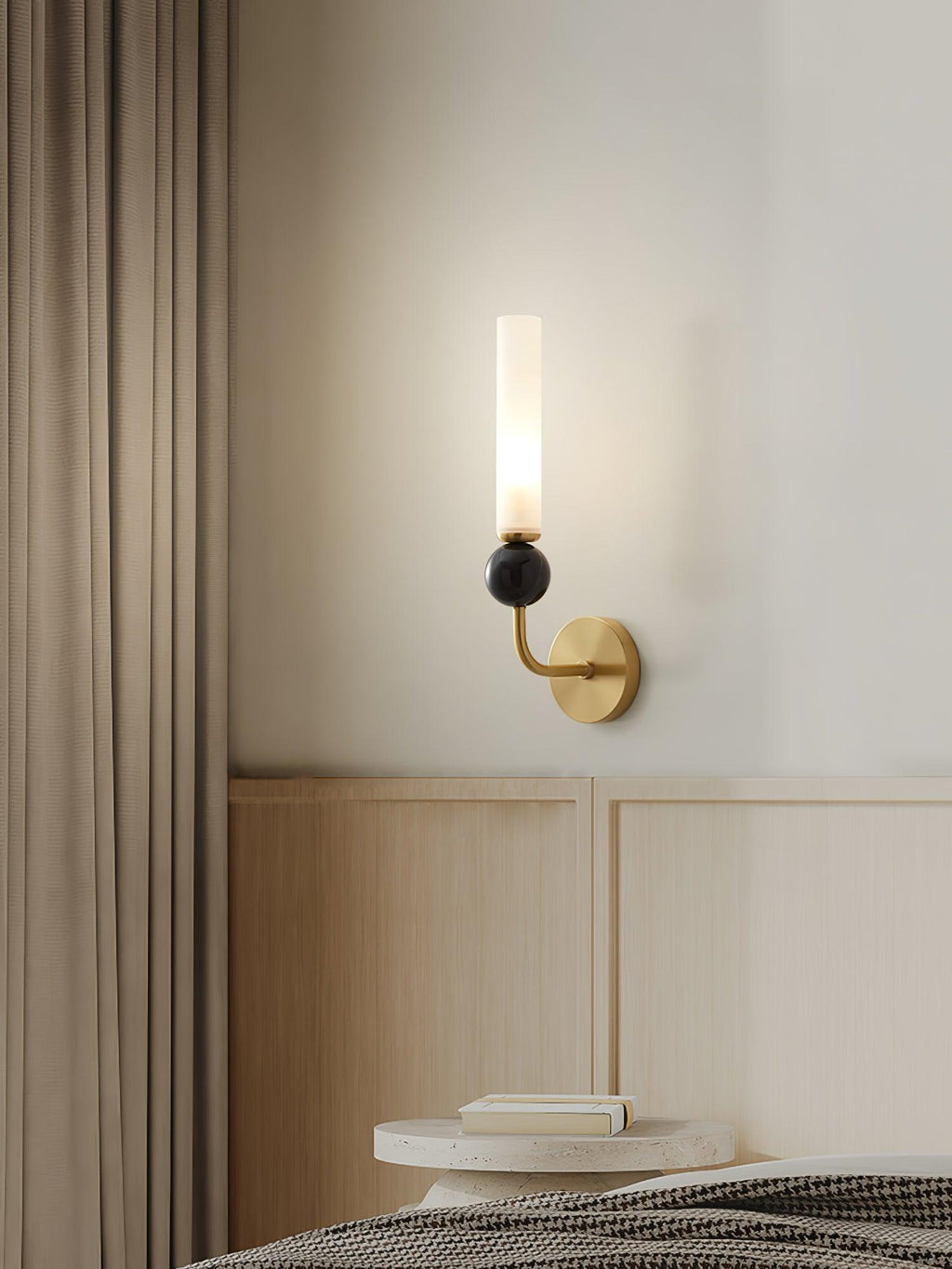 Marble Vertical Wall Light, Hardwired Wall Sconce, detail 13