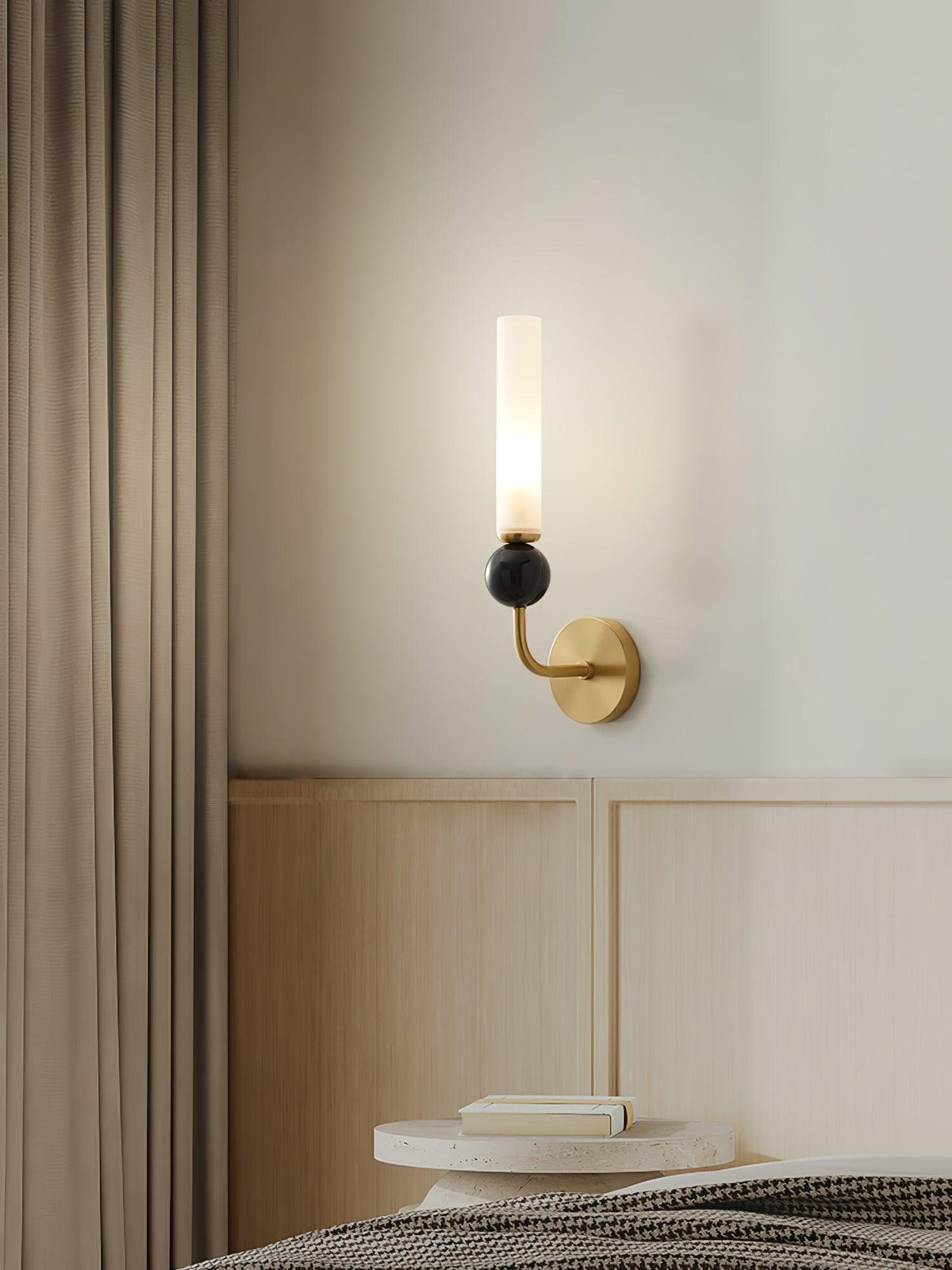 Marble Vertical Wall Light, Hardwired Wall Sconce, detail 13