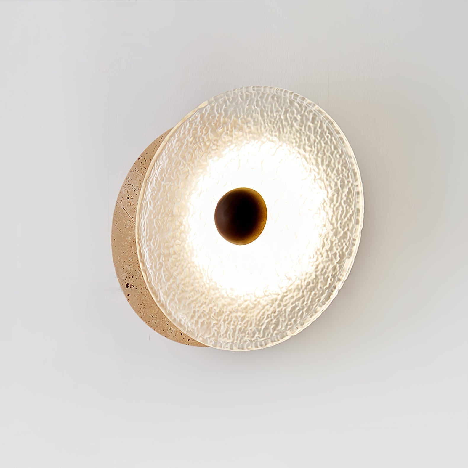 Aurora Travertine Wall Light, Hardwired Wall Sconce, detail 7