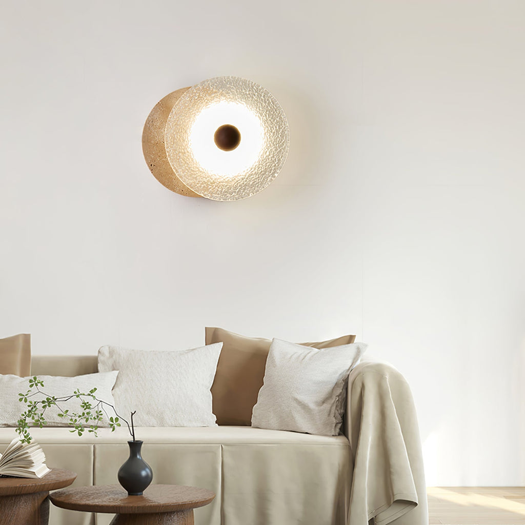 Aurora Travertine Wall Light, Hardwired Wall Sconce, detail 10