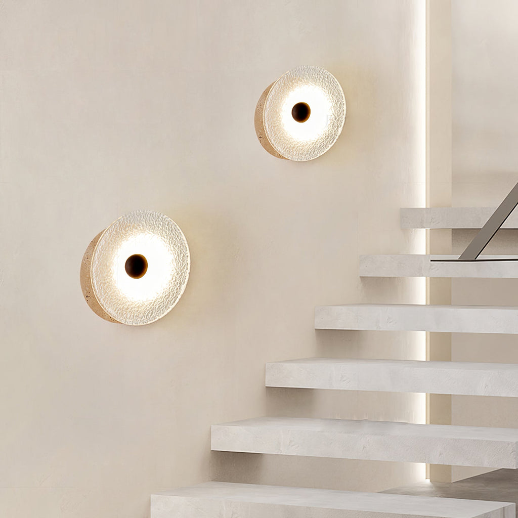 Aurora Travertine Wall Light, Hardwired Wall Sconce, detail 11