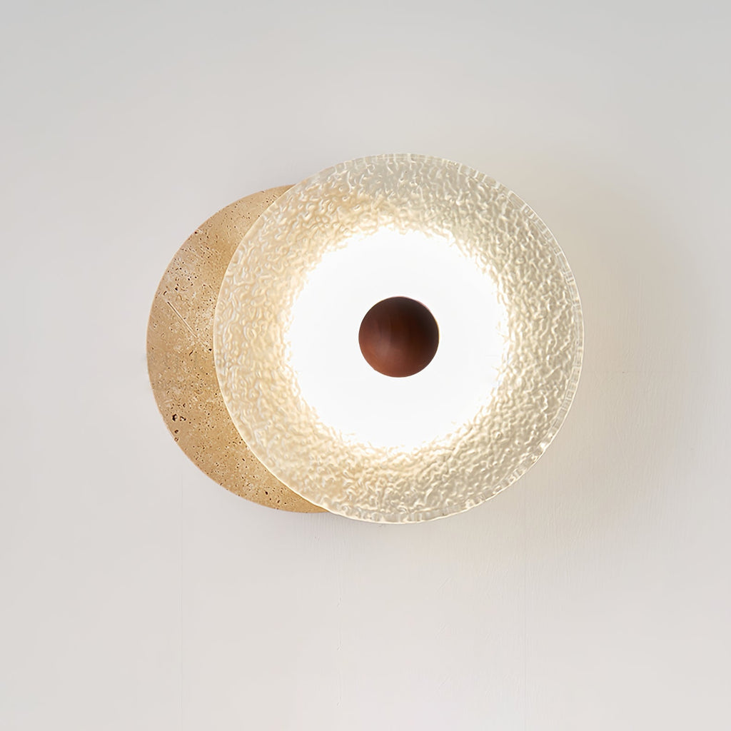 Aurora Travertine Wall Light, Hardwired Wall Sconce, detail 12