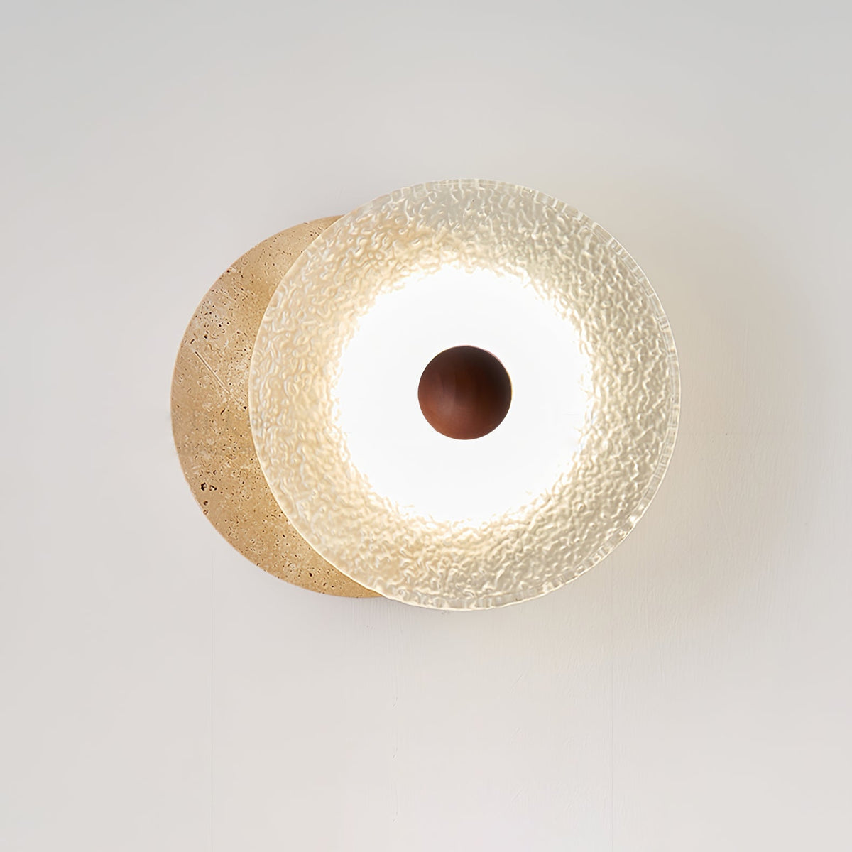 Aurora Travertine Wall Light, Hardwired Wall Sconce, detail 12