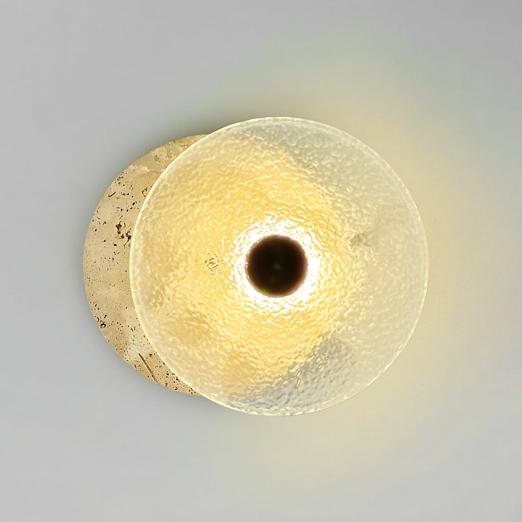 Aurora Travertine Wall Light, Hardwired Wall Sconce, detail 9