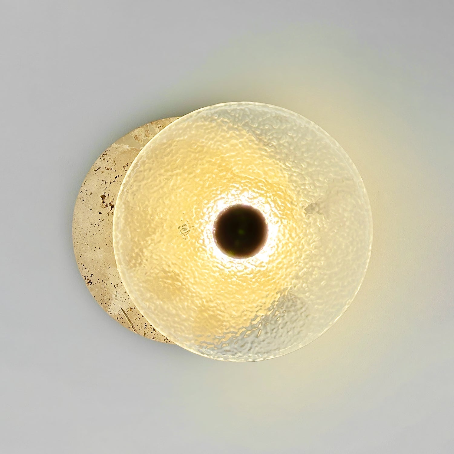 Aurora Travertine Wall Light, Hardwired Wall Sconce, detail 9