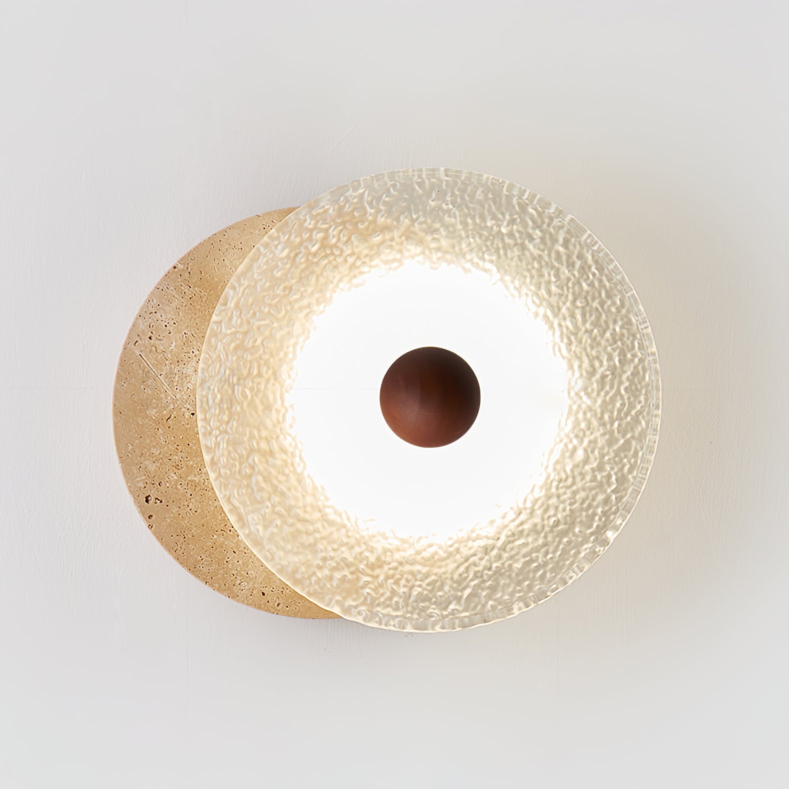 Aurora Travertine Wall Light, Hardwired Wall Sconce, detail 14
