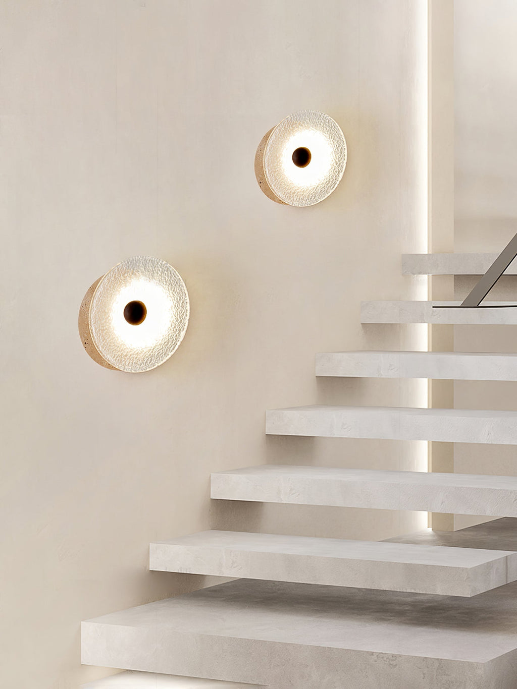 Aurora Travertine Wall Light, Hardwired Wall Sconce, detail 17