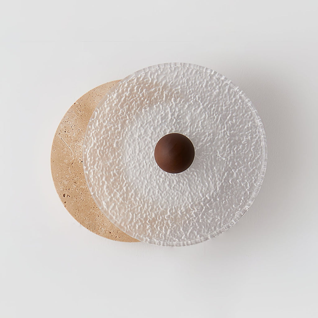 Aurora Travertine Wall Light, Hardwired Wall Sconce, detail 15