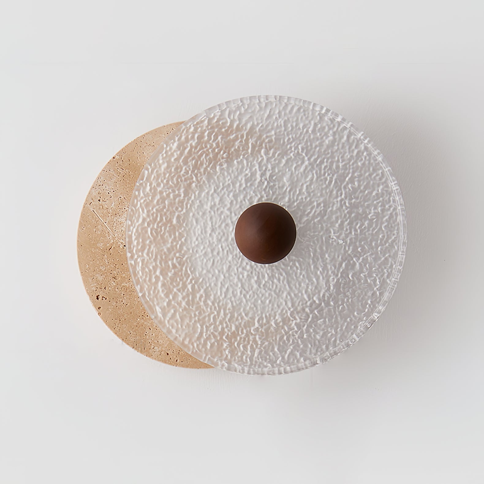 Aurora Travertine Wall Light, Hardwired Wall Sconce, detail 15